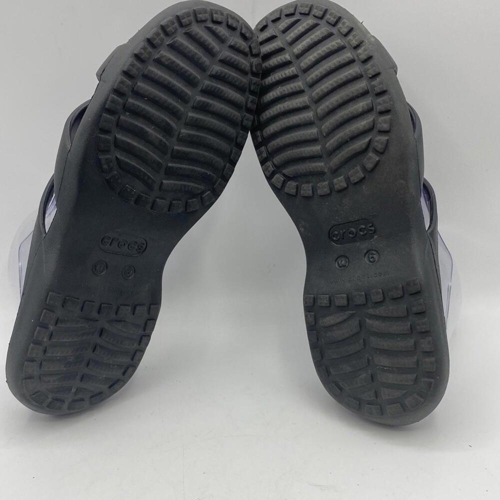 Crocs Meleen Women's Size 6 Black Twist Slides Open Toe Slip On Comfort Sandals - Picture 7 of 10